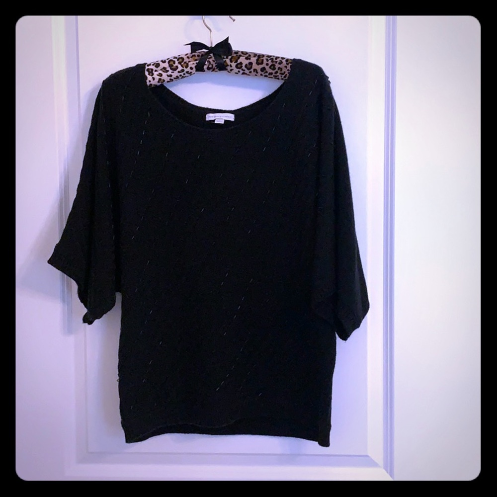 Women’s black knit and bead sweater